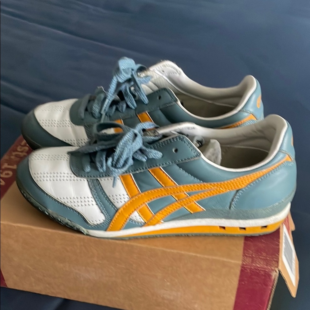 Asics Teal and Orange Athletic Shoes